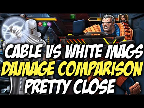 White Magneto VS Cable Damage Comparison | Pretty Damn Close | Marvel Contest Of Champions