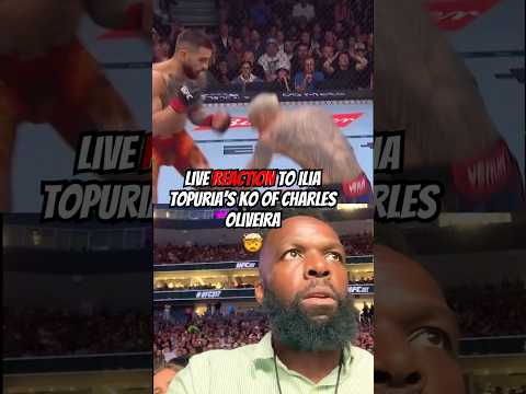 Reaction to Ilia Topuria’s STUNNING KO Of Charles Oliveira At UFC 317 #UFC #MMA #Shorts