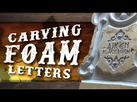 Carving Foam Letters and ornaments Tutorial - Adding easy detail to props!