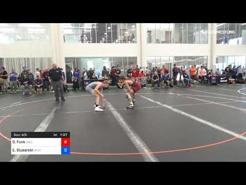 52 Kg Round Of 32 Garrett Funk IAWC Vs Eric Slusarski Columbus Wrestling Organization