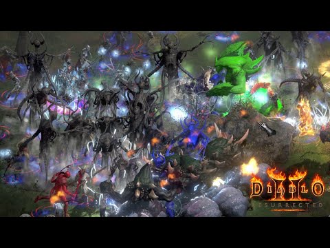 Diablo 2 Resurrected Summoner Necromancer Act 1 becomes Chaotic War Zone