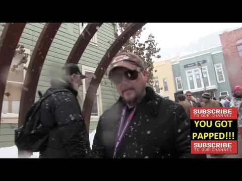 Carlos Gallardo on Main Street in Park City Utah for Sundance Film Festival