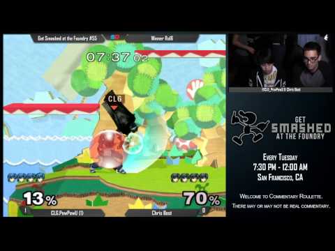 Get Smashed at the Foundry #55 - Winner Ro16: CLG.PewPewU (Marth) vs Chris Best (Marth)