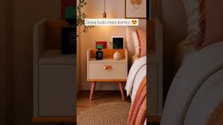 Criado-Mudo da Shopee bonito, barato e perfeito para Quarto pequeno! #criadomudo #decoracaodequarto