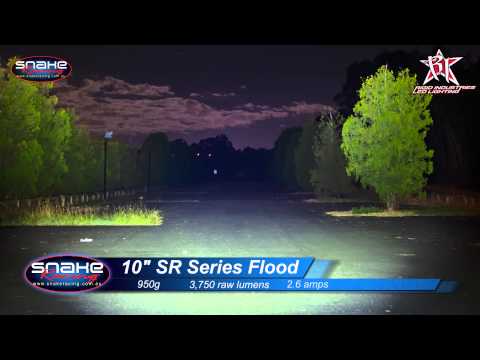 10" SR Series LED FLOOD Beam Pattern - Rigid industries - Snake Racing
