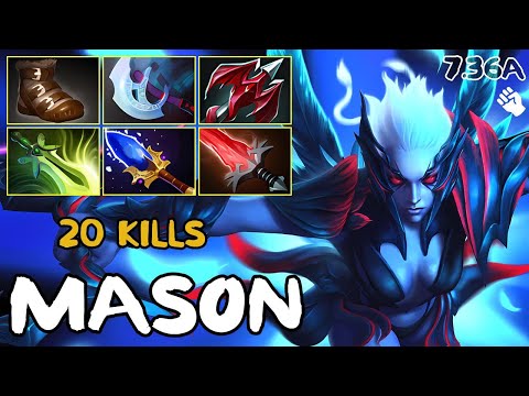 mason | Vengeful Spirit Soul Strike Carry | 20 kills | 7.36a | Immortal Dota 2 Pro Plays