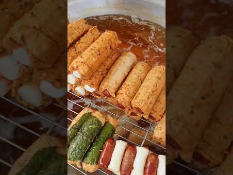 O lugar sagrado da comida de rua coreana, comida tradicional de mercado. 'Bolo de peixe'!