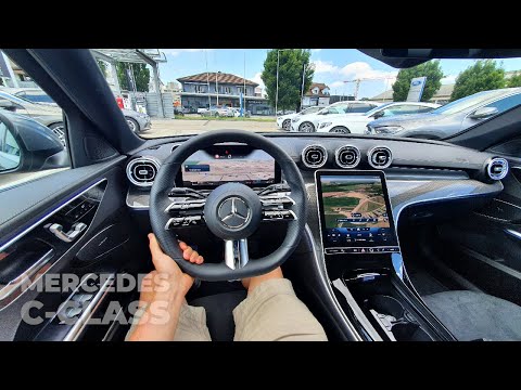 New Mercedes C-Class AMG Line 2022 Test Drive Review POV