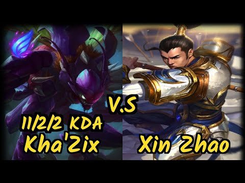 Turtle (KHA'ZIX) vs XIN ZHAO - 11/2/2 KDA JUNGLE GAMEPLAY - BR Ranked DIAMOND