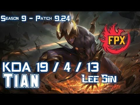 FPX Tian LEE SIN vs ELISE Jungle - Patch 9.24 KR Ranked