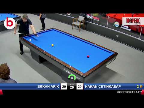 ERKAN ARIK & HAKAN ÇETİNKASAP Bilardo Maçı - 2022 ERKEKLER 1.ETAP-8.TUR