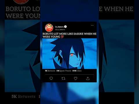 Boruto Lot More Like Sasuke When He Was Young 💯🔥#naruto #shorts #boruto #sasuke