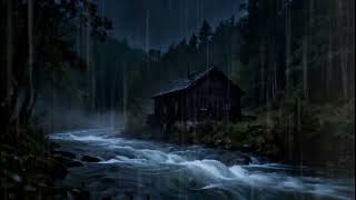 Powerful night thunderstorm - Relaxing Rain and Thunder Sounds, Fall Asleep Faster, Beat Insomnia