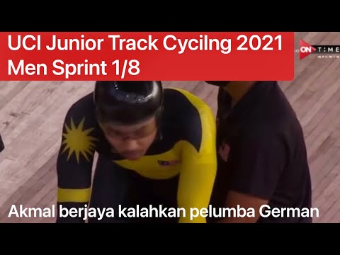 2021 Junior Track Cycling World Championships Egypt | Men Sprint 1/8| Akmal (MAS) vs Max David (GER)