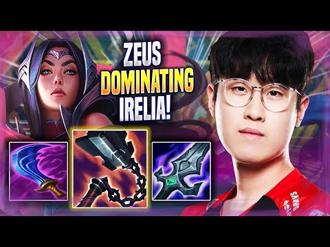 ZEUS DOMINATING WITH IRELIA! - T1 Zeus Plays Irelia TOP vs Graves! | Season 2022
