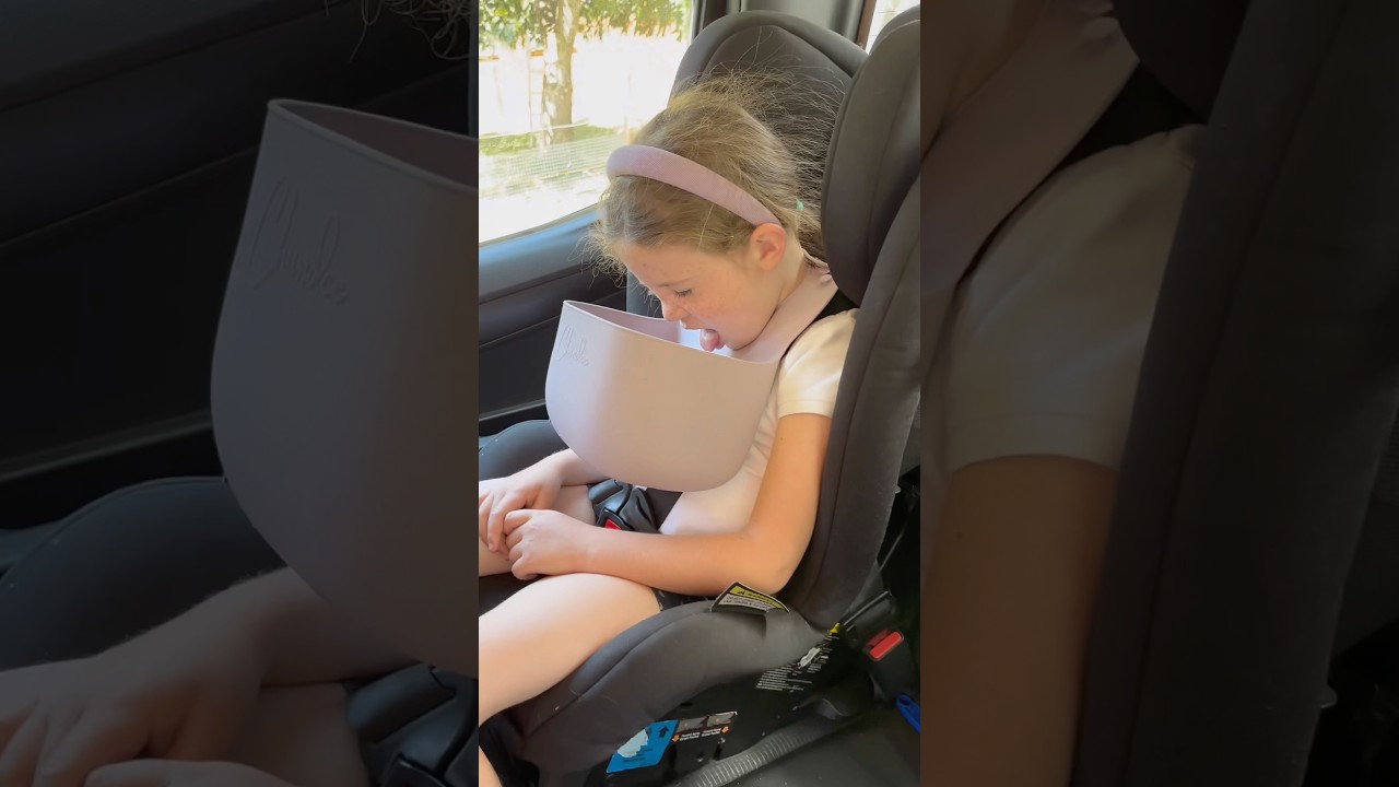 Your official sign to stop scrolling and start spew-proofing 👌 #vomit #toddler #roadtrip #momlife