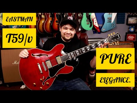 Eastman T59 Used Left Hand 2020's - Vintage Red / Relic image 9