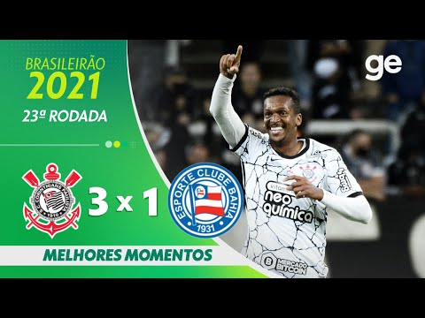 Gols e lances de Corinthians x Bahia