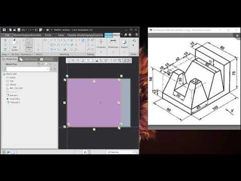 creo part modelling exercise for beginners mechanical part pro e