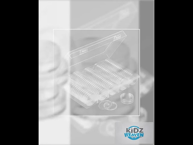 Vídeo relacionado con Caja para Monedas de Colección, Coin Collection Box, Caja de Almacenamiento de Monedas, con 100 Piezas Cápsulas para Monedas, Transparente, 17 mm/ 20 mm/ 25 mm/ 27 mm/ 30 mm