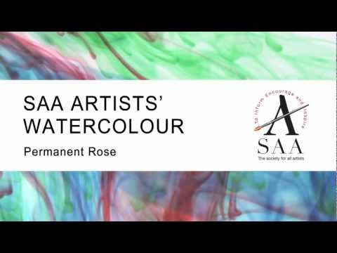 SAA Artists' Watercolour Paint - 510 Permanent Rose - Demonstration