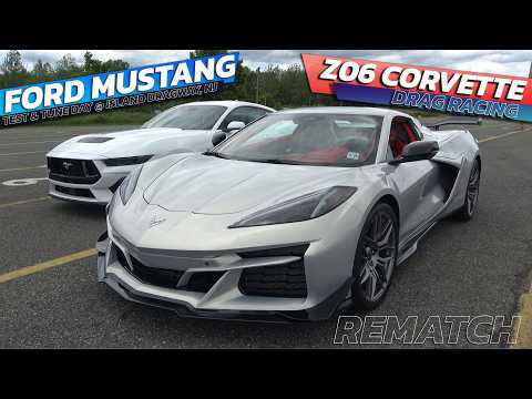 2025 Mustang 5.0 vs. 2025 Z06 Corvette C8: REMATCH at Island Dragway!