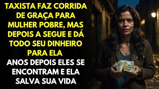 Taxista Faz Corrida De Graça Para Mulher Pobre, Mas Depois a Segue e Dá Todo Seu Dinheiro Para Ela