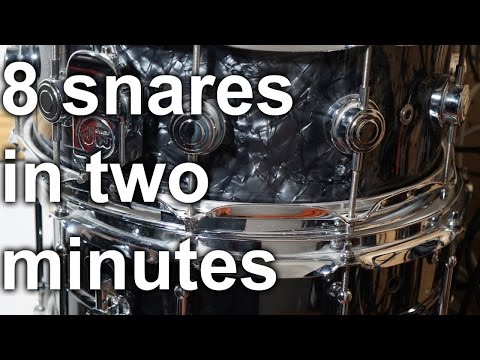 Snare Drum Shootout - 8 Snares in Two Minutes