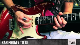 Blue on Black (Kenny Wayne Shepherd Band) - Solo - Guitar Tutorial with Paul Audia