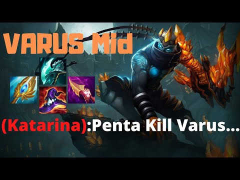 VARUS Mid with Ability Power build BULLIED Katarina - EASY PENTAKILL