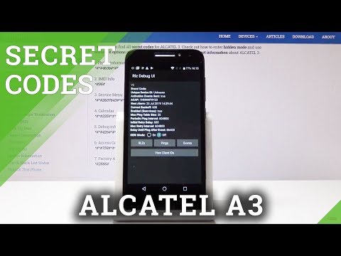 Secret Codes Alcatel A3 - Service Menu / Hidden Mode