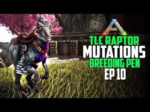 NEW TLC Raptor Color Mutations And Breeding Pen! Ark: Survival Crystal Extinction E9