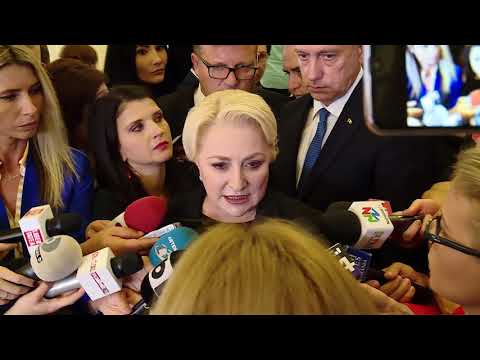 10/10/19 : Declaratii ale prim-ministrului Viorica Dancila dupa dezbaterea moțiunii de cenzură