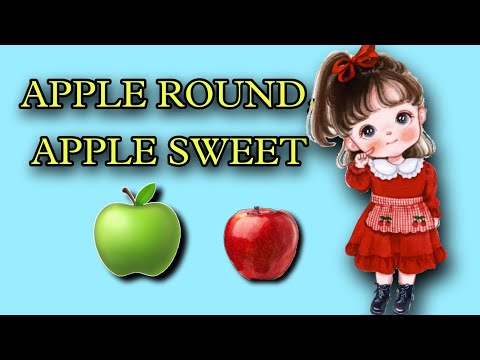 Apple round, apple sweet || nursery class first Rhymes || #babyreading