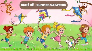 🌞🏖️ Dạy bé học tiếng Anh: Về quê nghỉ hè | ✈️🍉 Summer Vacation Vocabulary | 🎒🐞 Oh Vui Kids