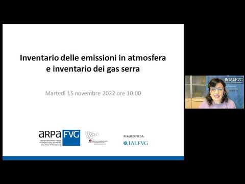 frame del video: inventario delle emissioni in ..., visibile all'interno del canale youtube di arpa fvg