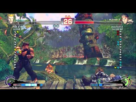 ACE・EIRIN [Guile] vs asyura333 [Ryu] SSF4 Japanese Online Ranked Matches - TRUE-HD