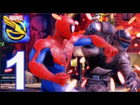 MARVEL Strike Force Heroes Android iOS Walkthrough - Gameplay Part 1 - Heroes Assemble: Chapter 1