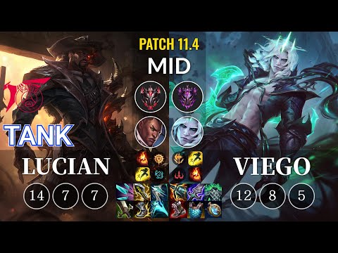 TLN Tank Lucian vs Viego Mid - KR Patch 11.4