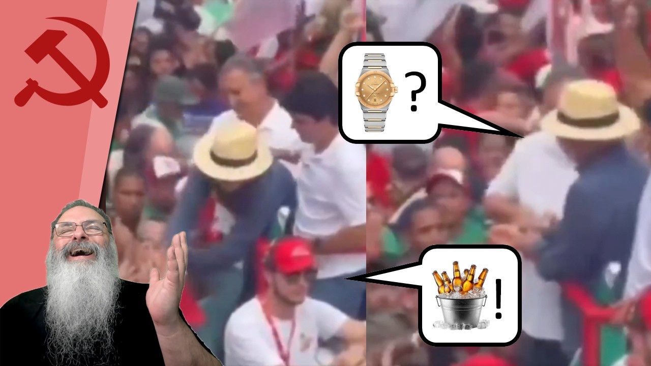 ROUBARAM RELÓGIO CARO do LULA num COMÍCIO, ou, NO MÍNIMO, ele FICOU PREOCUPADO que TENTARAM