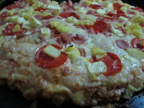 Pizza Vegetariana y de carnes frias (Receta)