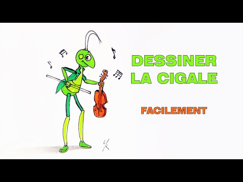 Comment dessiner une cigale qui chante dessin de cigale facile à faire