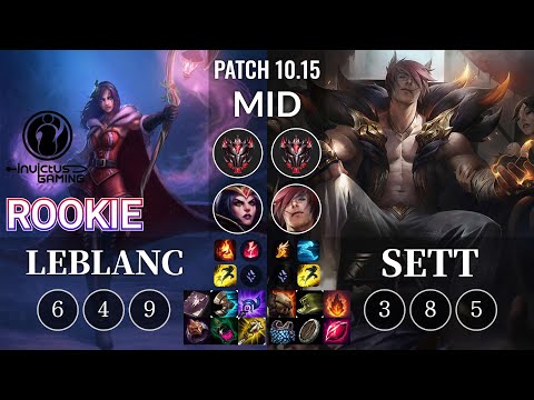 IG Rookie LeBlanc vs Sett Mid - KR Patch 10.15