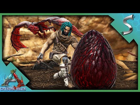 YOU CAN FIND THEIR EGGS? STEALING A BLOOD CRYSTAL WYVERN HEIR EGG! - Ark: Crystal Isles [DLC E4]