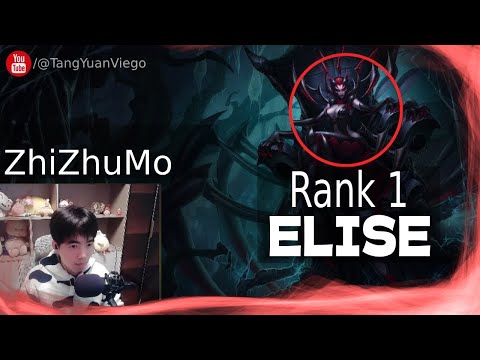 RANK 1 ELISE - ZhiZhuMo Elise vs Ekko Jungle - ZhiZhuMo Rank 1 Elise Guide - Zhang Jiawen