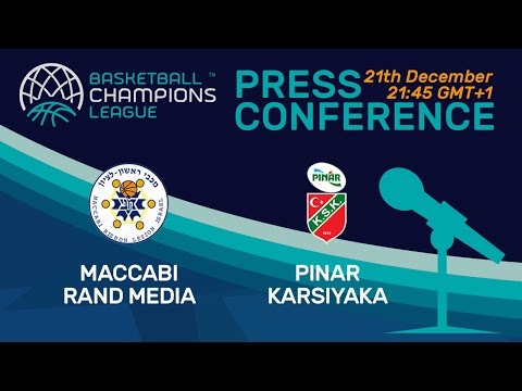 Maccabi Rand Media v Pinar Karsiyaka - Press Conference - Basketball Champions League