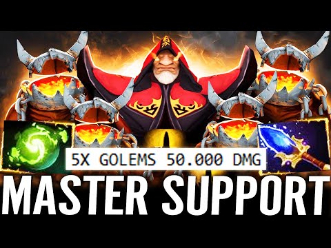 🔥 MASTER Warlock 50.000 DMG WTF Support — 5x Golems Aghanim + Refresher EPIC Game Dota 2 Pro