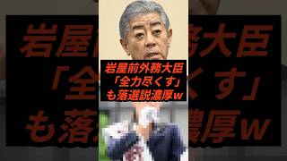 岩屋前外務大臣「全力尽くす」も落選待ったなし #政治 #ニュース #高市政権 #石破政権 #平野雨龍