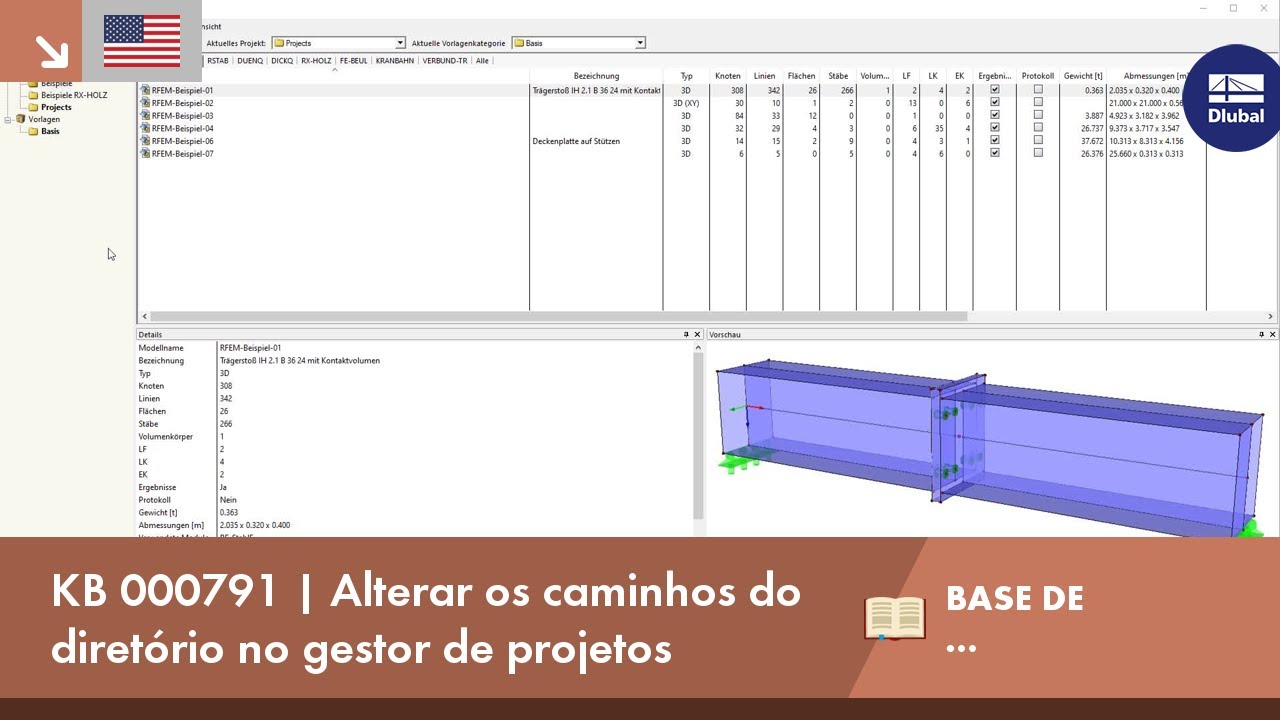 KB 000791 | Alterar os caminhos do diretório no gestor de projetos