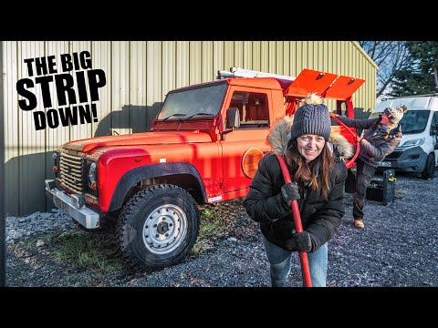 FIRE TRUCK to CAMPER - let the build BEGIN!! Landrover defender conversion.